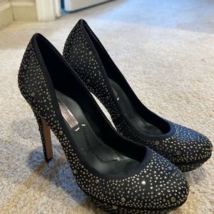 Black Bedazzled Heels